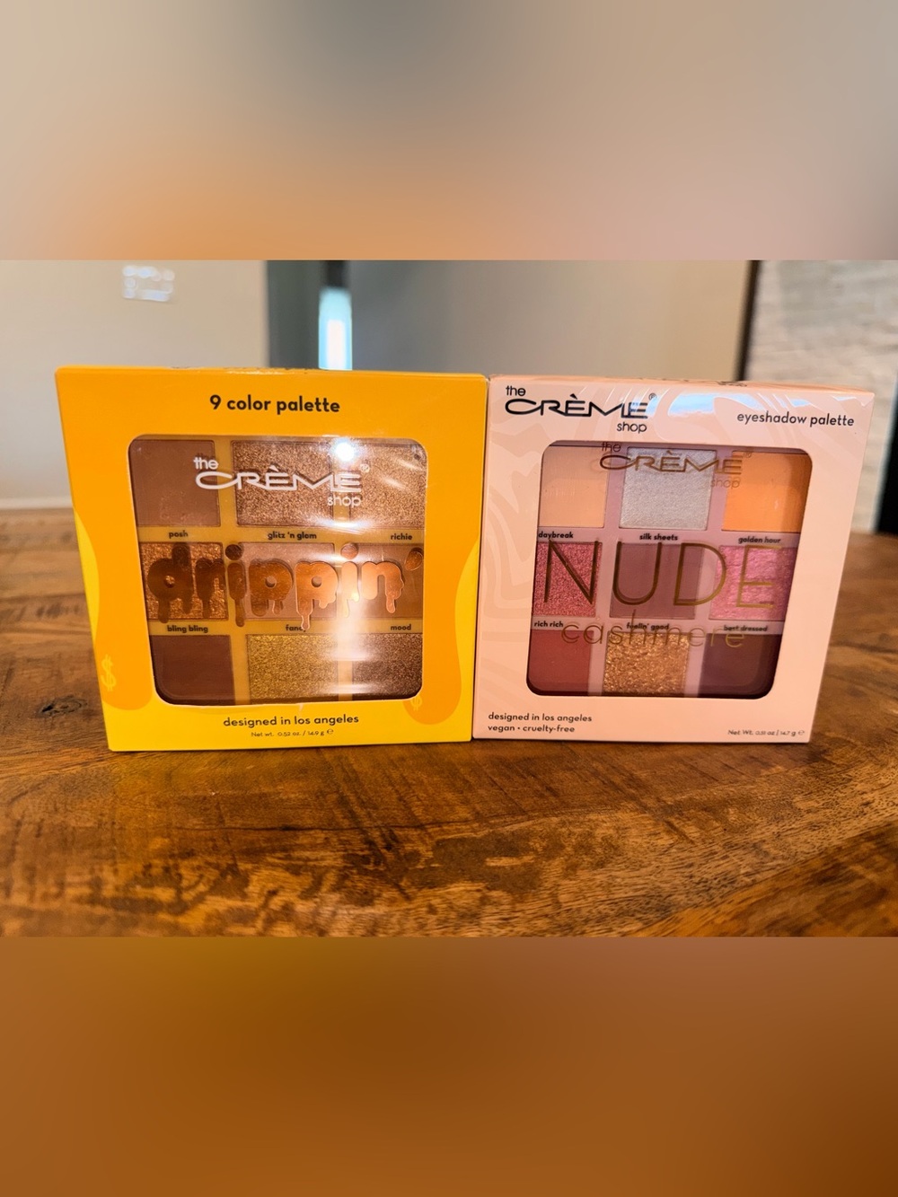 The Crème Shop 9-Color Eyeshadow Palette Set – Drippin’ & Nude Cashmere | New